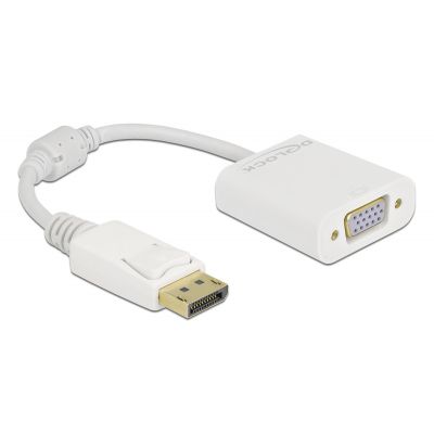 DELOCK αντάπτορας DisplayPort σε VGA 61007, Full HD, passive, λευκός | Λοιπά Καλώδια, Adaptors & Μετατροπείς στο smart-tech.gr