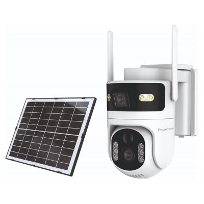 POWERTECH smart ηλιακή κάμερα PT-1547, dual lens, 4MP, 4G, PTZ, SD, IP65 | Διαδικτυακές IP Κάμερες στο smart-tech.gr