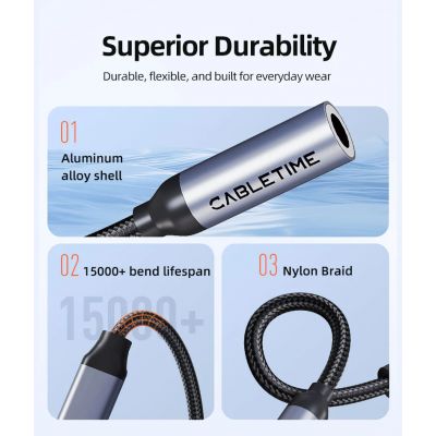 CABLETIME αντάπτορας USB-C σε 3.5mm CT-CMAUF-AG, γκρι | Καλώδια USB-C (Type-C) στο smart-tech.gr
