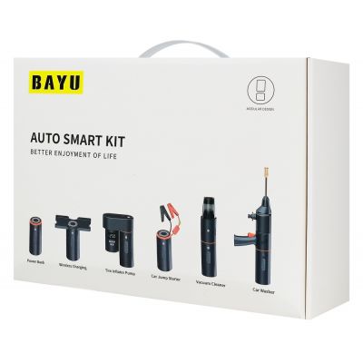 BAYU car kit με εκκινητή μπαταρίας/συμπιεστή αέρος/πιστόλι πλυσίματος/σκουπάκι αυτοκινήτου E-Pro C | ΛΟΙΠΑ ΑΞΕΣΟΥΑΡ ΑΥΤΟΚΙΝΗΤΟΥ στο smart-tech.gr