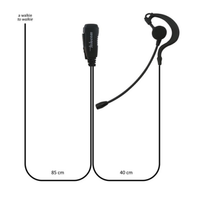 Telecom MA-MB-K C-earset ακουστικό με boom μικρόφωνο και PTT. | Ενσύρματα Μικροακουστικά & Μικρομεγάφωνα στο smart-tech.gr