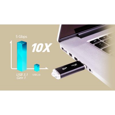 SILICON POWER USB Flash Drive Blaze B02, 32GB, USB 3.2, μαύρο | USB FLASH DRIVES - STICKS στο smart-tech.gr