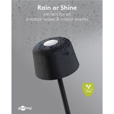 GOOBAY επιτραπέζιο φωτιστικό 77675, 3000K, dimmable, επαναφορτιζόμενο, μαύρο | Λάμπες - Λαμπτήρες - Φωτιστικά στο smart-tech.gr