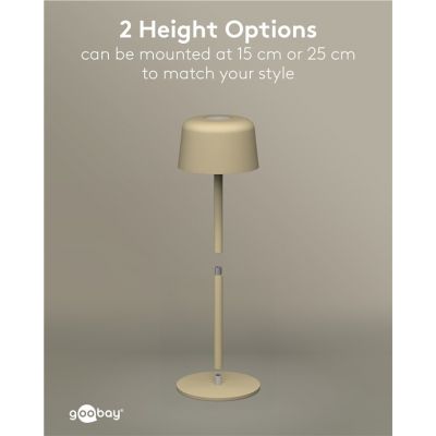 GOOBAY επιτραπέζιο φωτιστικό 77678, 3000K, dimmable, επαναφορτιζόμενο, μπεζ | Λάμπες - Λαμπτήρες - Φωτιστικά στο smart-tech.gr