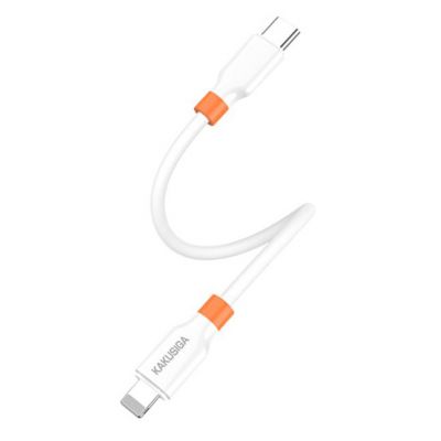 KAKUSIGA καλώδιο Lightning σε USB-C KSC-1024, σιλικόνης, 30W, 480Mbps, 0.25m, λευκό | Καλώδια USB-C (Type-C) στο smart-tech.gr