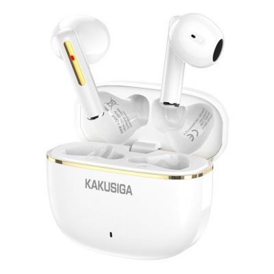 KAKUSIGA earphones με θήκη φόρτισης KSC-1482, True Wireless, 15mm, 35/300mAh, λευκά | Ακουστικά Bluetooth στο smart-tech.gr