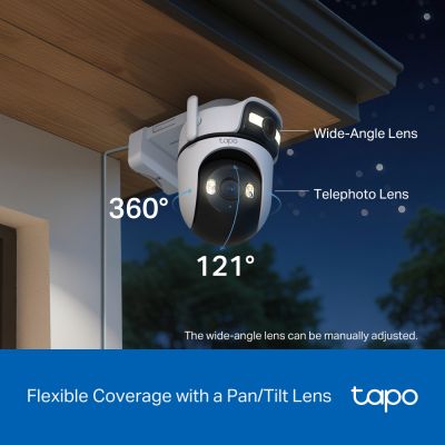 TP-LINK smart κάμερα Tapo C545D, dual lens, 2K/3MP, WiFi, PTZ, IP66, V1.0 | Διαδικτυακές IP Κάμερες στο smart-tech.gr