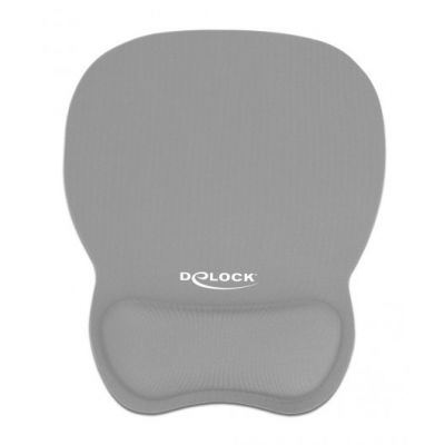 DELOCK Mousepad 12698 με στήριγμα καρπού, 245x206 mm, γκρι | MOUSE PADS στο smart-tech.gr