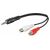 GOOBAY αντάπτορας 3.5mm male σε 2x RCA female 50600, 0.2m, μαύρο | Λοιπά Καλώδια, Adaptors & Μετατροπείς στο smart-tech.gr