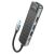 Hub USB C Hoco HB23 Easy View HDMI USB3.0, USB2.0, RJ45, PD 4K / 30Hz 60W Carbon | ΣΤΑΘΜΟΙ ΣΥΝΔΕΣΗΣ (USB HUB - BLUETOOTH) στο smart-tech.gr