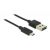 POWERTECH καλώδιο USB σε USB Micro CAB-U088, Dual Easy, 1m, μαύρο | ΚΑΛΩΔΙΑ & ADAPTORS στο smart-tech.gr
