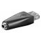 GOOBAY αντάπτορας USB θηλυκό σε 3.5mm θηλυκό 93982, μαύρο | ΕΠΙΤΟΙΧΙΟΙ ΦΟΡΤΙΣΤΕΣ USB & ΚΑΛΩΔΙΑ ΦΟΡΤΙΣΗΣ στο smart-tech.gr