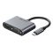 CABLETIME αντάπτορας 2 in 1 USB-C σε HDMI & VGA C160, 4K, 0.15m, ασημί | CARD READERS στο smart-tech.gr