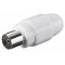 POWERTECH βύσμα κεραίας PAL CAB-V031, θηλυκό, 15.88mm, λευκό, 5τμχ | Καλώδια RF (Κεραίας) στο smart-tech.gr