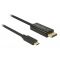 DELOCK καλώδιο USB-C σε DisplayPort 85256, DP Alt Mode, 4K, 2m, μαύρο | Καλώδια USB-C (Type-C) στο smart-tech.gr