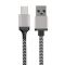 POWERTECH καλώδιο USB σε USB Type-C CAB-U130, 1.5m, μαύρο-γκρι | Καλώδια USB-C (Type-C) στο smart-tech.gr