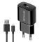 Φορτιστής Ταξιδίου Switching Ancus Supreme Series C60 USB 5V / 2A 10W με Αποσπώμενο Καλώδιο Lightning 1m Μαύρο | ΦΟΡΤΙΣΤΕΣ / ΤΡΟΦΟΔΟΤΙΚΑ USB στο smart-tech.gr