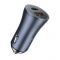 Baseus Car Charger Golden Contactor Pro Dual Quick Charger U+U PD 3.0, QC 4+ SCP FCP AFC 40W Dark Gray (CCJD-A0G) (BASCCJD-A0G) | ΕΞΟΠΛΙΣΜΟΣ ΑΥΤΟΚΙΝΗΤΟΥ στο smart-tech.gr