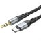 Καλώδιο σύνδεσης Ήχου Hoco UPA22 Silicone USB-C σε 3.5mm Αρσενικό 1m Μαύρο | Καλώδια & Adaptors Ήχου 3.5mm στο smart-tech.gr