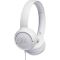 Ακουστικά Stereo On-ear JBL Tune 500 3.5mm Pure Bass Sound με Μικρόφωνο JBLT500WHT Λευκό | HEADSETS στο smart-tech.gr