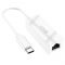 Αντάπτορας  Hoco UA22 USB-C Αρσενικό σε RJ45 OTG 100Mbps 13cm Λευκός | ΚΑΛΩΔΙΑ & ADAPTORS στο smart-tech.gr