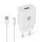 Nedis Φορτιστής με Θύρα USB-A και Καλώδιο USB-C 12W Λευκός (WCHAC242A) (NEDWCHAC242AWT) | ΦΟΡΤΙΣΤΕΣ / ΤΡΟΦΟΔΟΤΙΚΑ USB στο smart-tech.gr