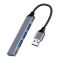 POWERTECH USB hub PT-1114, 4x USB θύρες, 5Gbps, γκρι | CARD READERS στο smart-tech.gr