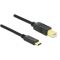 DELOCK καλώδιο USB-C σε USB Type B 83601, 1m, μαύρο | Καλώδια USB-C (Type-C) στο smart-tech.gr