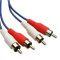 POWERTECH καλώδιο 2x RCA σε 2x RCA CAB-R001, 1.5m, μπλε | Καλώδια στο smart-tech.gr