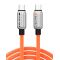 CABLETIME καλώδιο USB-C CT-CM240-ZSO1, 240W, 480Mbps, 1m, πορτοκαλί | Καλώδια USB-C (Type-C) στο smart-tech.gr