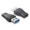 POWERTECH Adapter USB 3.0 σε Type-C female, μαύρο | Καλώδια USB-C (Type-C) στο smart-tech.gr