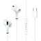KAKUSIGA earphones με μικρόφωνο KSC-727, USB-C σύνδεση, 14.2mm, 1.2m, λευκά | Ακουστικά Bluetooth στο smart-tech.gr