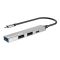 POWERTECH USB hub PT-1412, 4x θυρών, USB 3.2, 5Gbps, USB-C σύνδεση, γκρι | CARD READERS στο smart-tech.gr