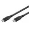 GOOBAY καλώδιο USB-C 74196, USB4, 100W, 20Gbps, 4K/60Hz, 1.5m, μαύρο | Καλώδια USB-C (Type-C) στο smart-tech.gr