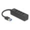 DELOCK USB hub 64350, 4x θυρών, USB 3.0, 5Gbps, USB σύνδεση, μαύρος | CARD READERS στο smart-tech.gr