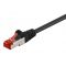 GOOBAY καλώδιο δικτύου 68687, CAT 6 S/FTP, 250MHz, copper, 0.5m, μαύρο | Καλώδια δικτύου στο smart-tech.gr