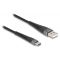 DELOCK καλώδιο USB σε USB-C 81123, 60W, 480Mbps, 3m, μαύρο | Καλώδια USB-C (Type-C) στο smart-tech.gr