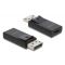 DELOCK αντάπτορας DisplayPort σε USB-C 61078, 8K/60Hz, μαύρος | Καλώδια USB-C (Type-C) στο smart-tech.gr