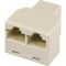POWERTECH Αντάπτορας RJ45 (F) σε 2x RJ45 (F) CAB-N128, λευκό | Καλώδια δικτύου στο smart-tech.gr